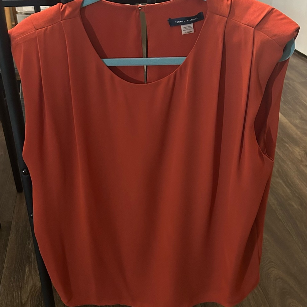 Tommy Hilfiger Women's Vibrant Orange Blouse
